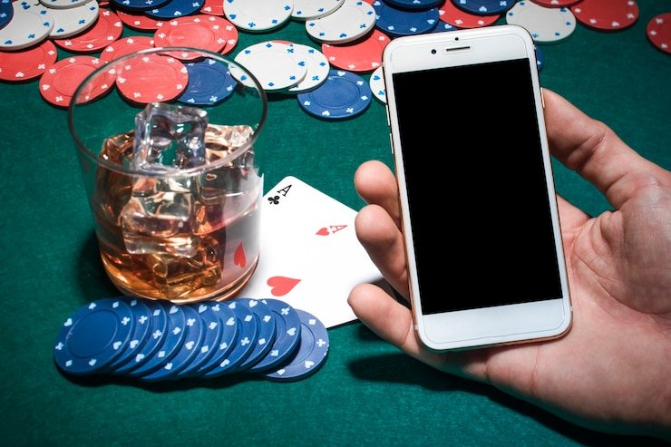 Mobile friendly casino game interface displaying slot reels
